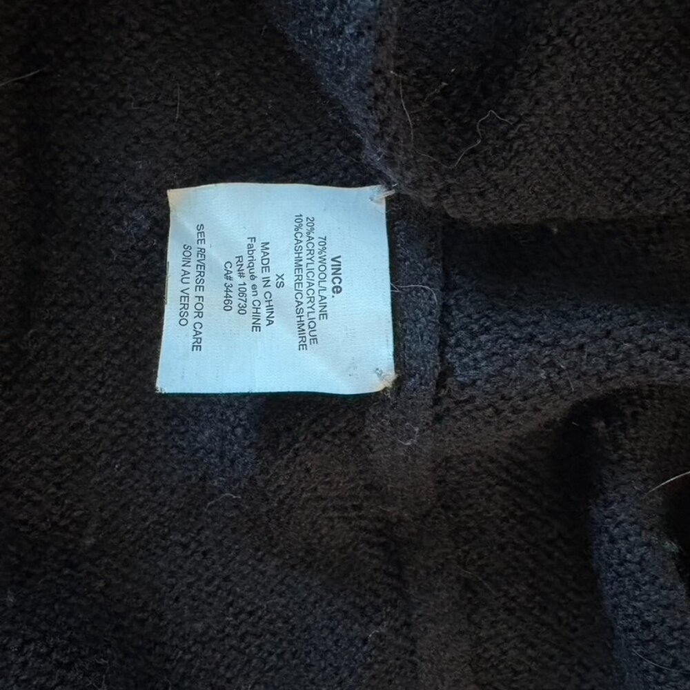 ** Vince cashmere cardigan Black oversized XS - Picture 9 of 9